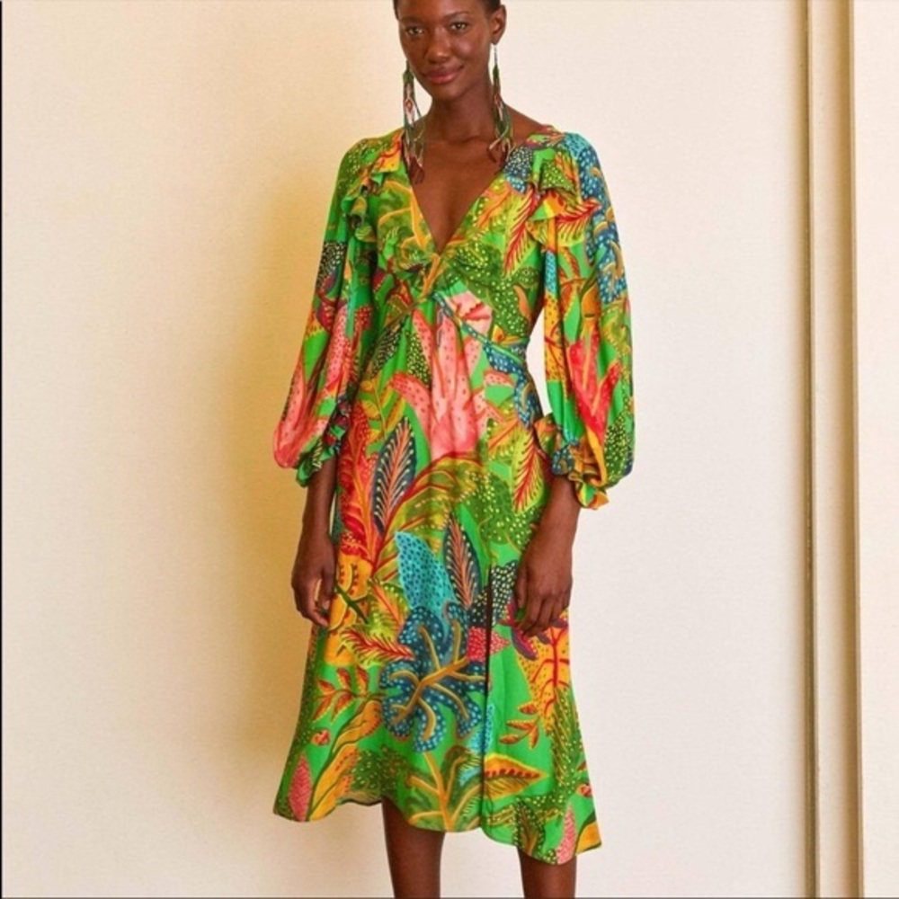 FARM Rio Vibrant Jungle Midi Dress